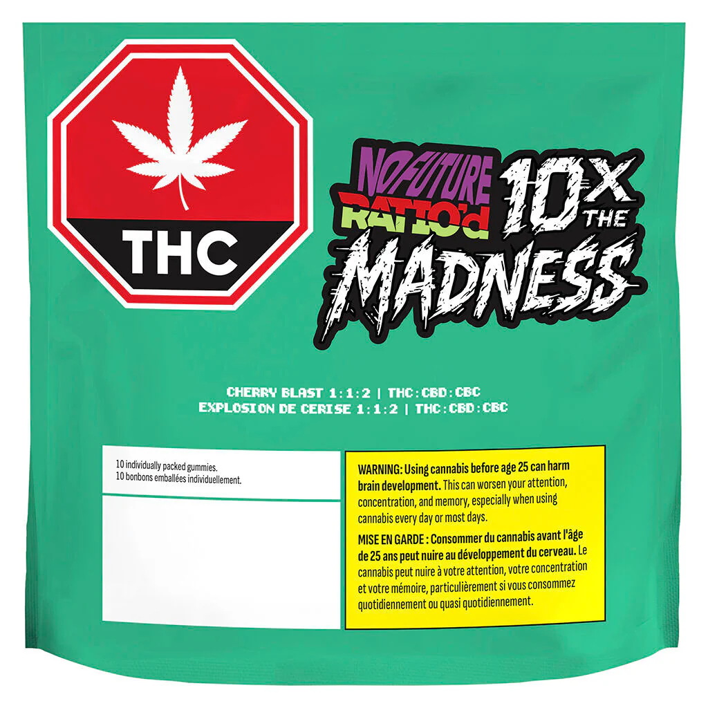 10X the Madness : Ratio'd Cherry Blast 1:1:2 THC/CBD/CBC - Image 2