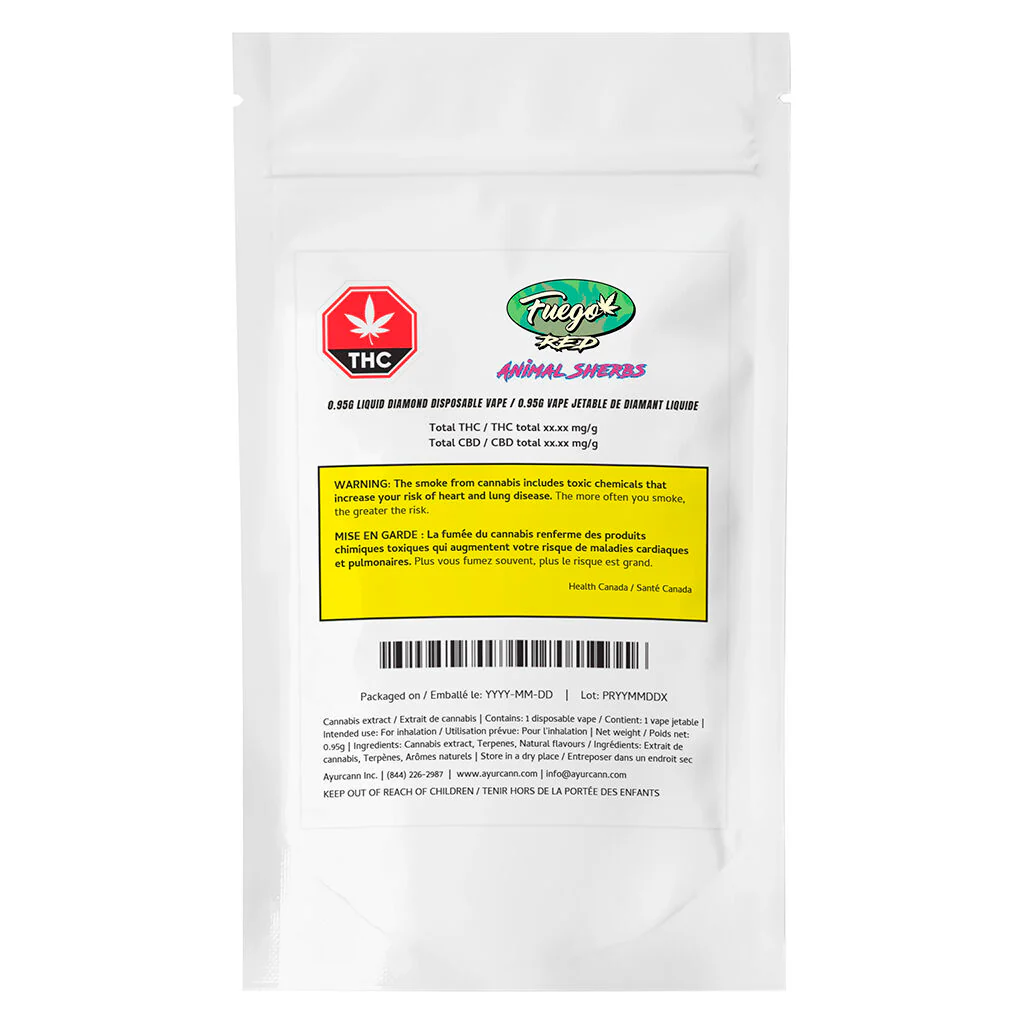 Animal Sherbs Liquid Diamond Disposable Vape - Image 2