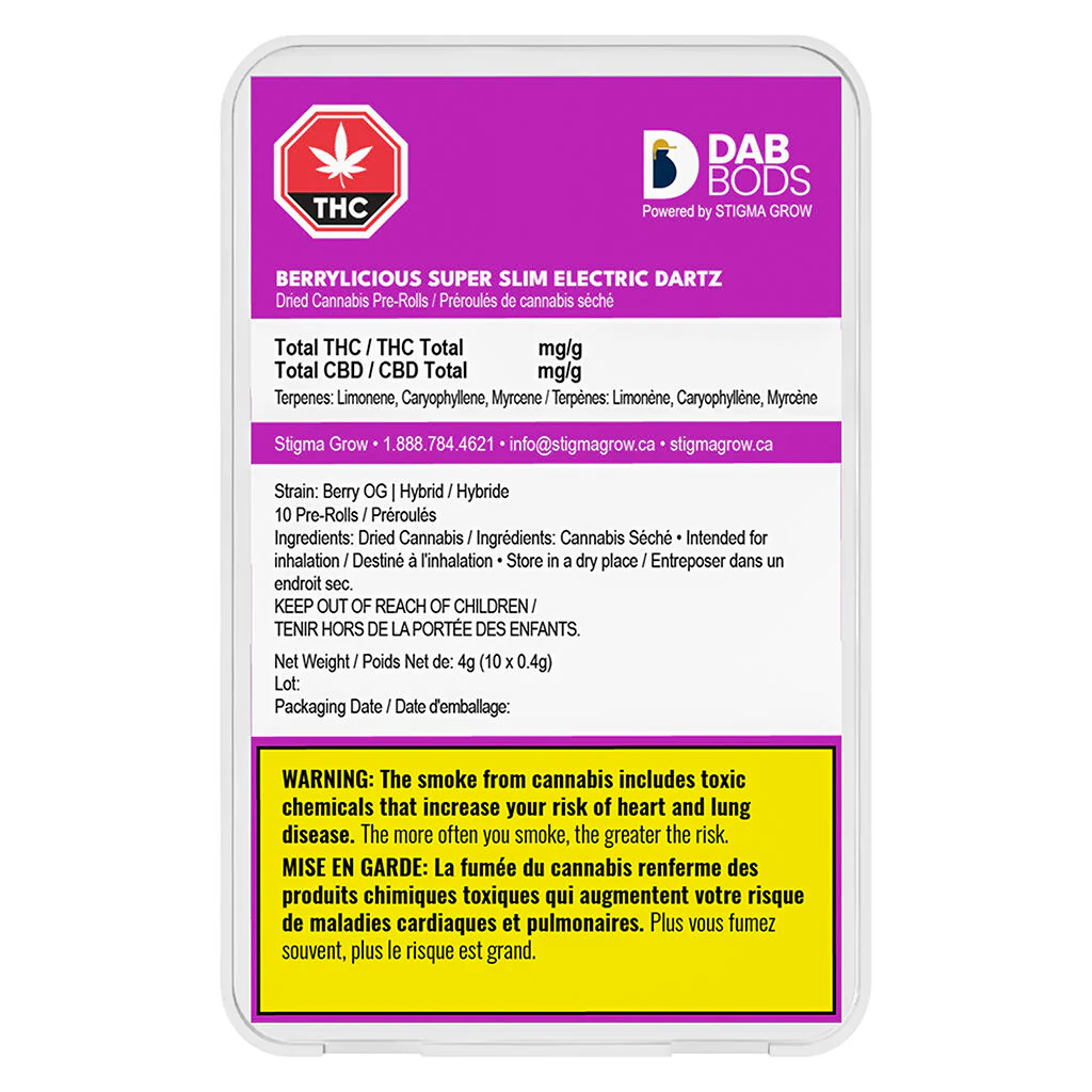 Berrylicious Super Slim Electric Dartz Pre-Roll - Image 2