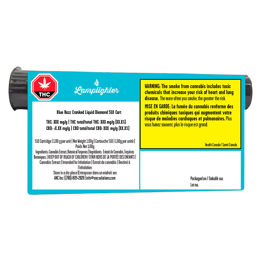 Blue Razz Cranked Liquid Diamond 510 Cart - Image 3