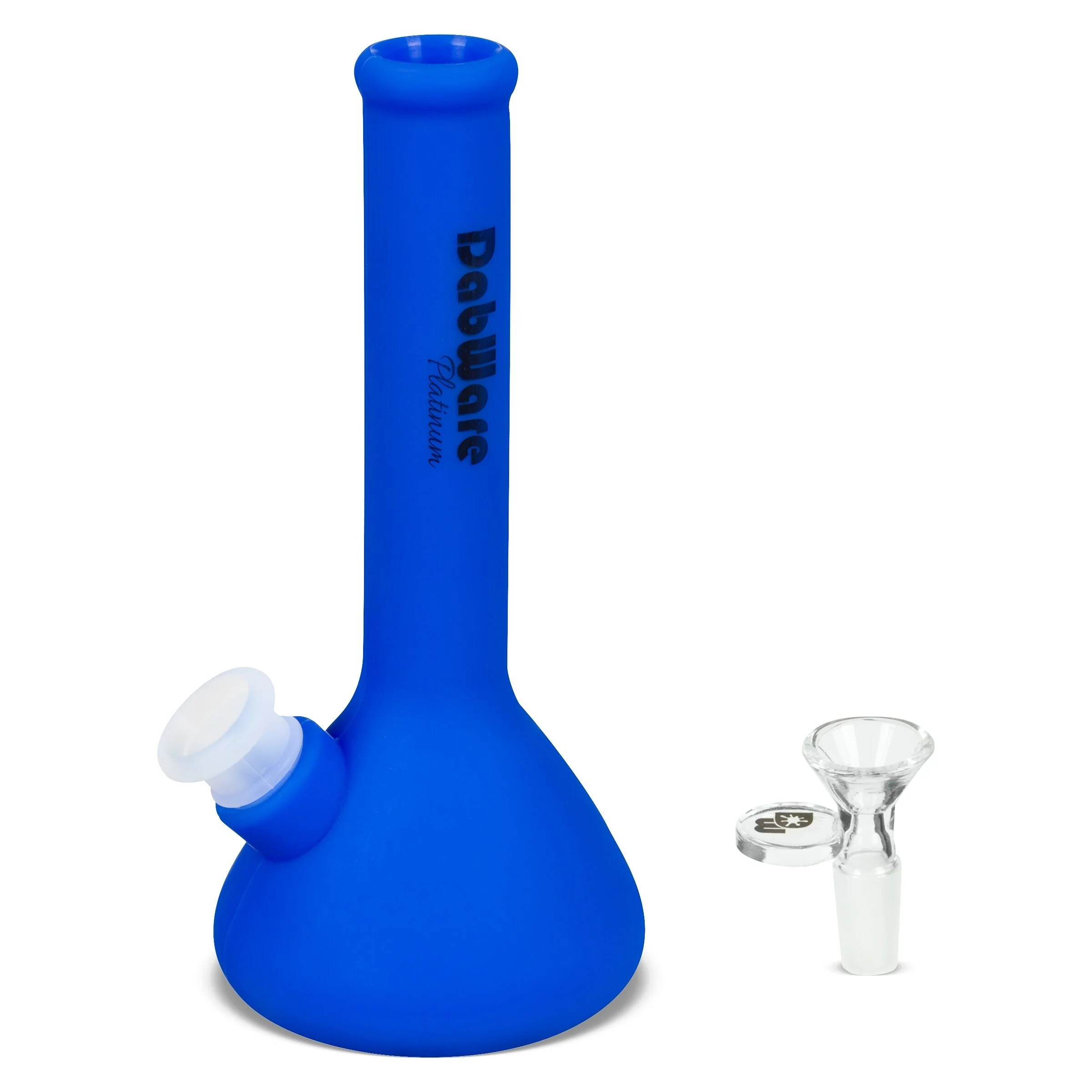 Bong en silicone durci au platine de style bécher