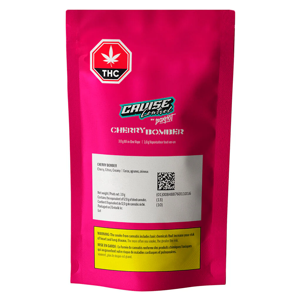 Vaporisateur tout-en-un Cherry Bomber THC + CBG + CBD - Image 2