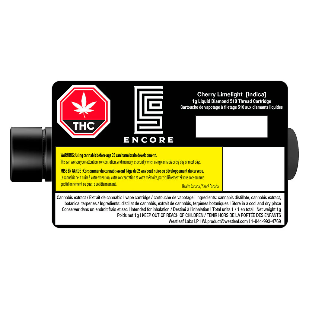 Cherry Limelight Liquid Diamond 510 Thread Cartridge - Image 3
