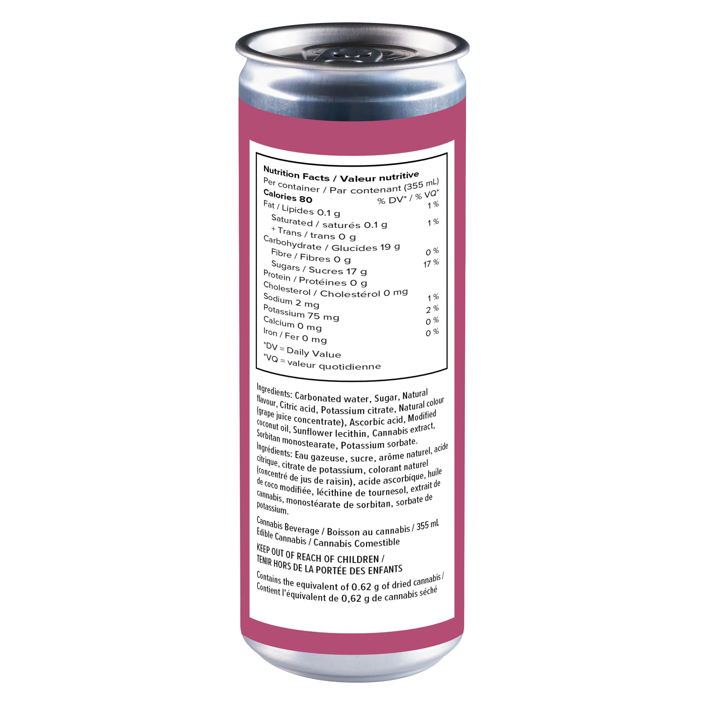 Dragonfruit Watermelon CBD Sparkling Beverage - Image 2