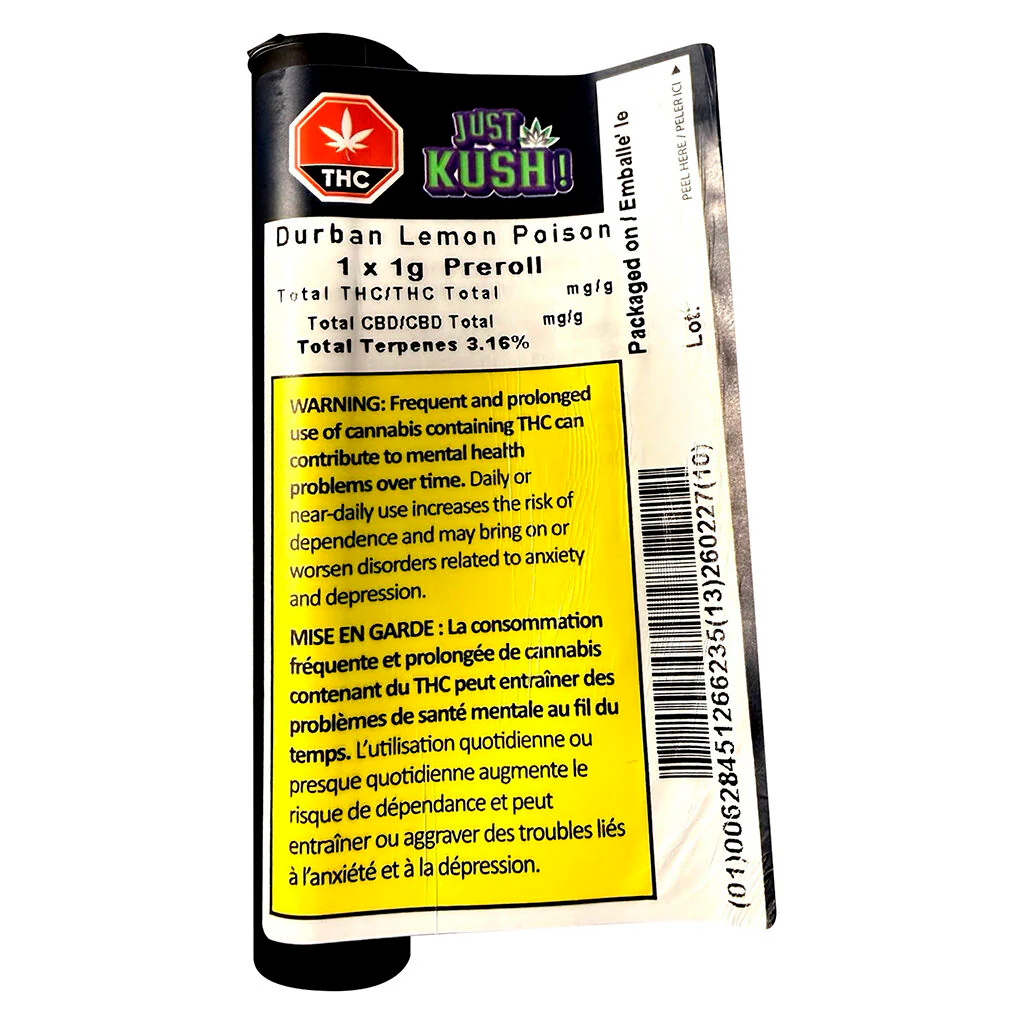 DURBAN LEMON POISON PRE-ROLL - Image 3