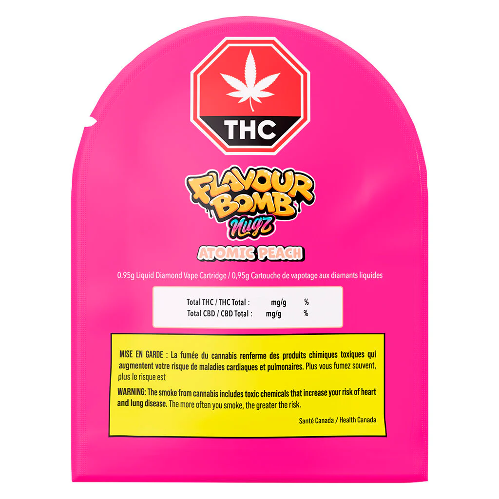 Flavour Bomb Atomic Peach Liquid Diamond 510 Vape - Image 2