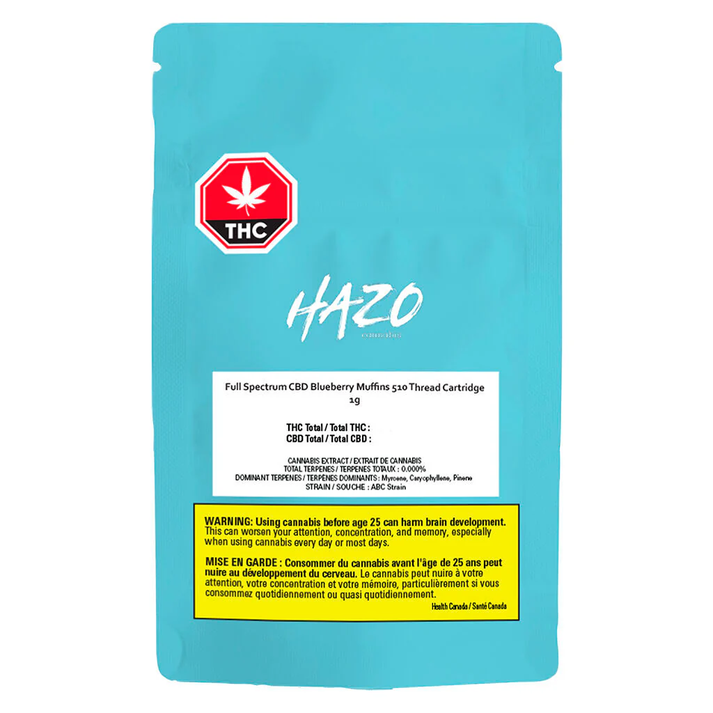 Full Spectrum CBD Blueberry Muffins 510 Thread Cartridge - Image 2