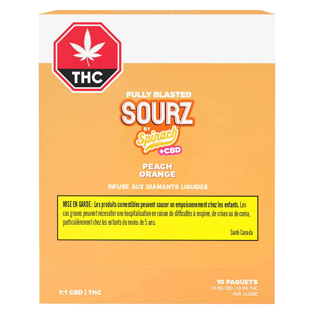 Fully Blasted Peach Orange 1:1 THC CBD Gummies - Image 4