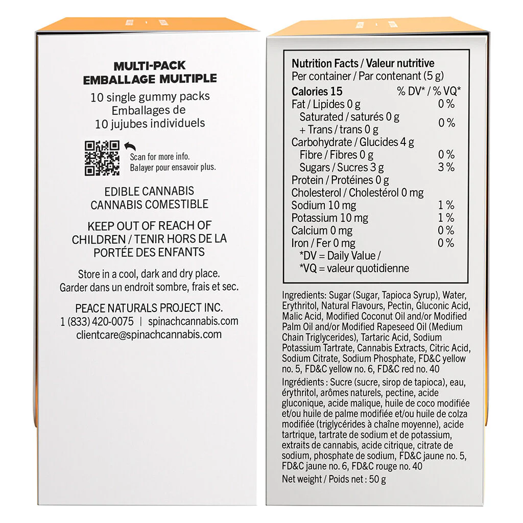 Fully Blasted Peach Orange 1:1 THC CBD Gummies - Image 5