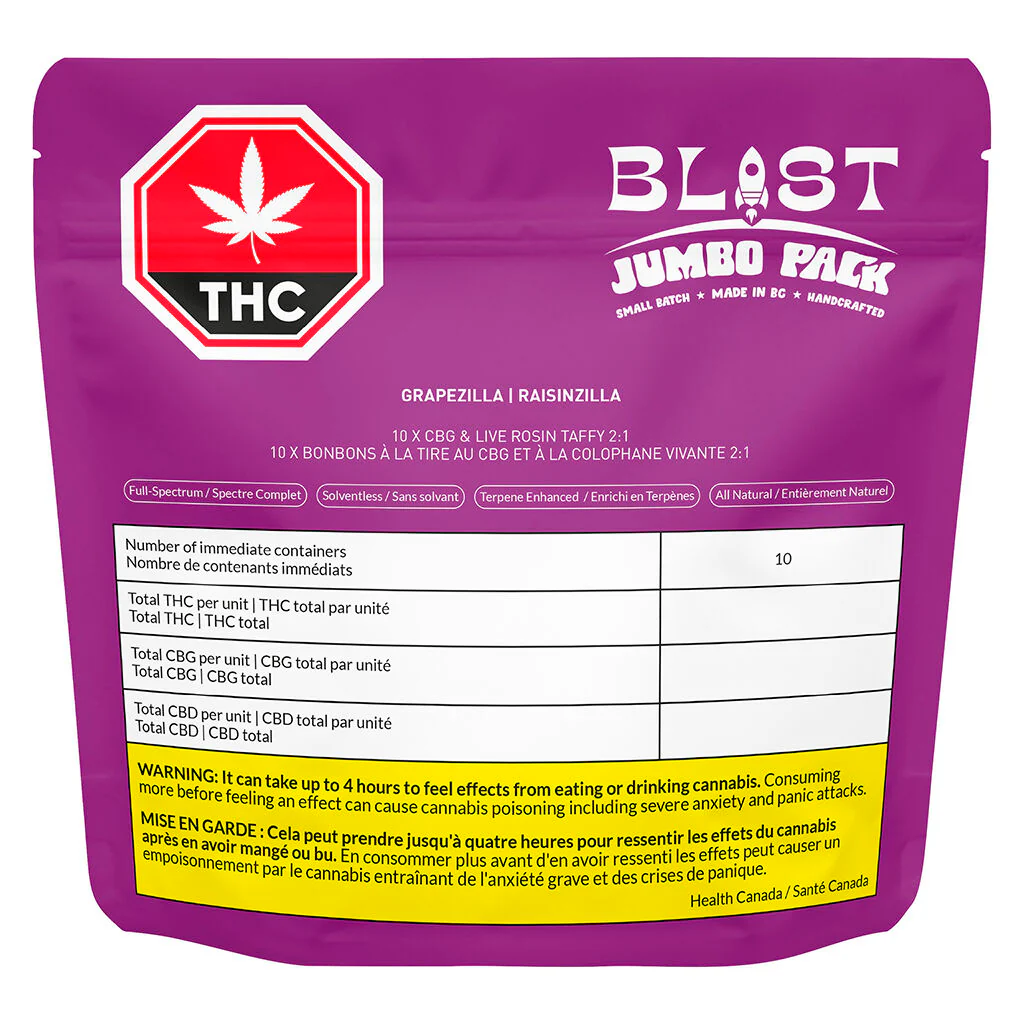 Jumbo Pack Grapeziilla LRO+CBG Higher Chewz - Image 3