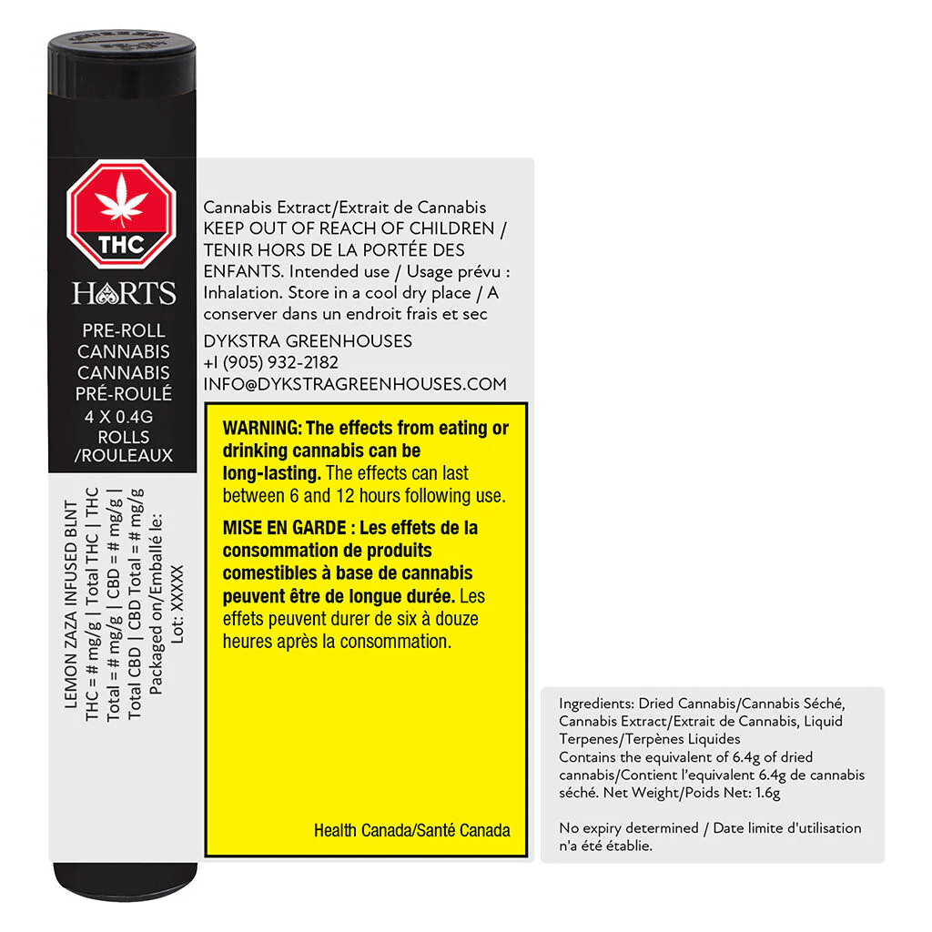 Lemon ZaZa Infused BLNT Pre-Roll - Image 2