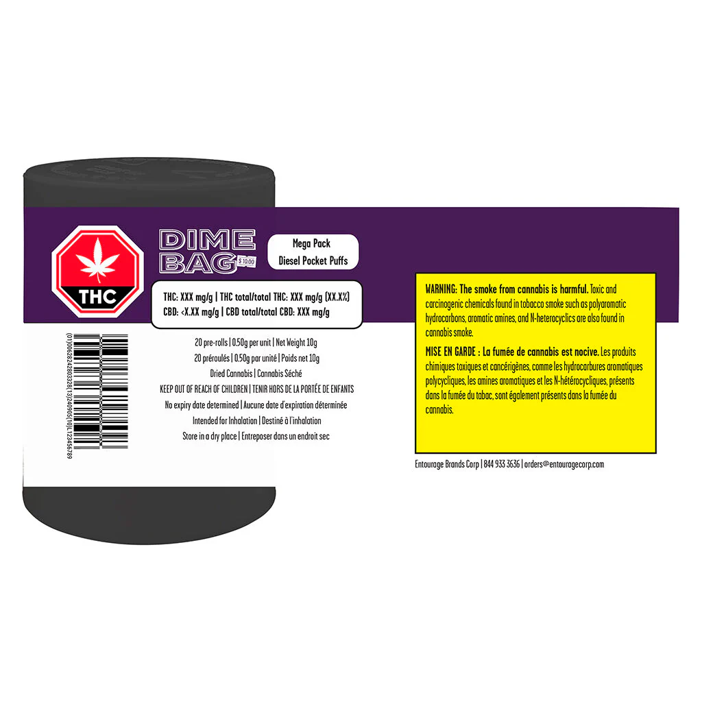 Mega Pack Diesel Pocket Puffs Pre-roll - Image 3