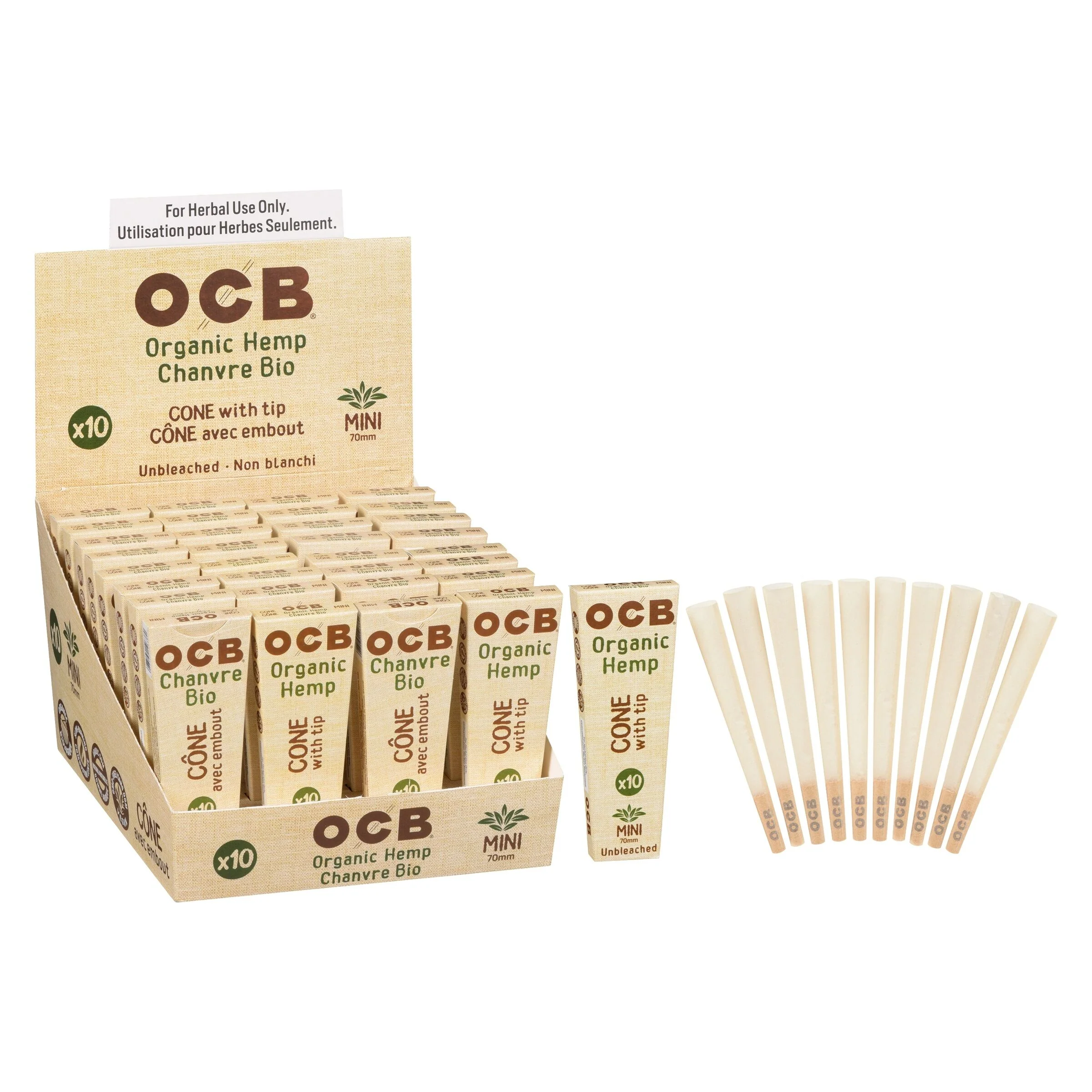 OCB Organic Hemp Cone Mini (70mm) - Image 5