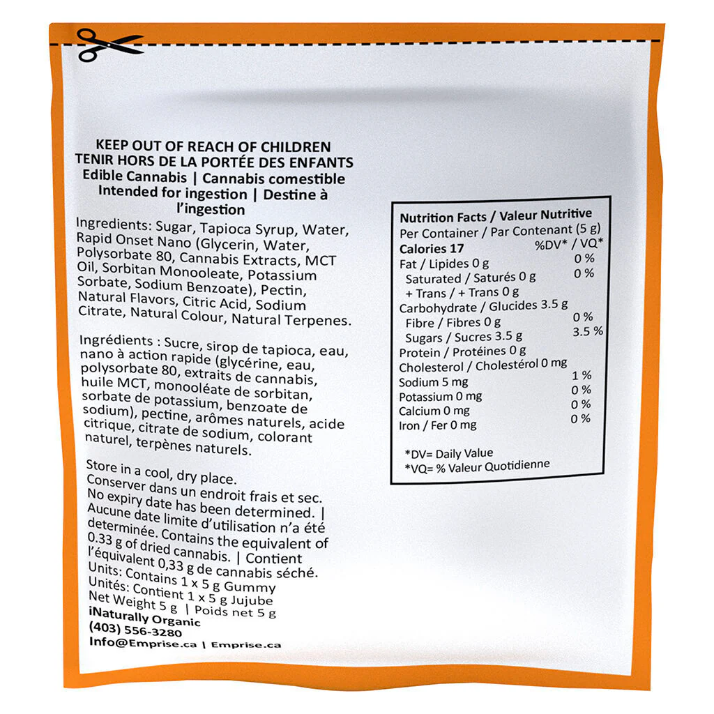 Orange 10 THC Sativa Gummy - Image 3