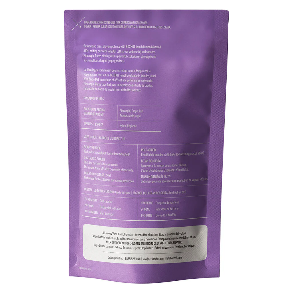 Pineapple Purps Liquid Diamond Charged AIO Vape - Image 3