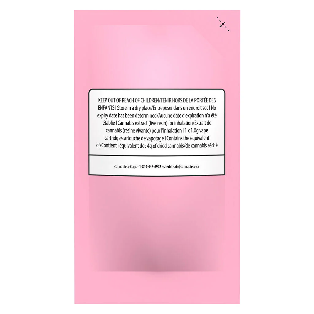 Pink Sherbs Live Resin 510 Thread Cartridge - Image 3