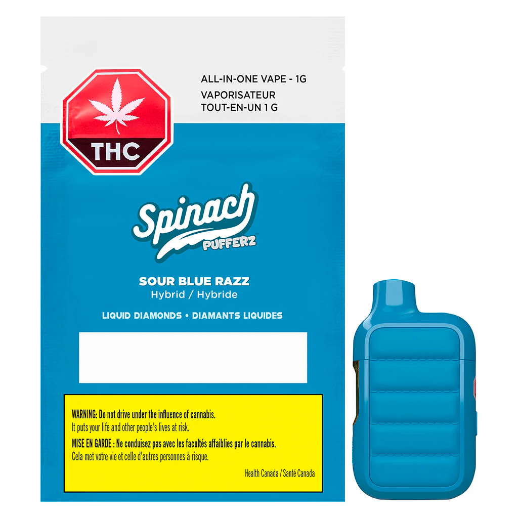 Pufferz - Sour Blue Razz All-in-One Liquid Diamonds Vape - Image 4