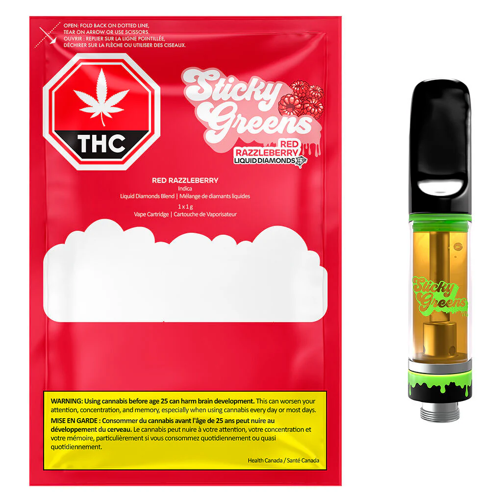 Red Razzleberry Liquid Diamond 510 Thread Cartridge - Image 4