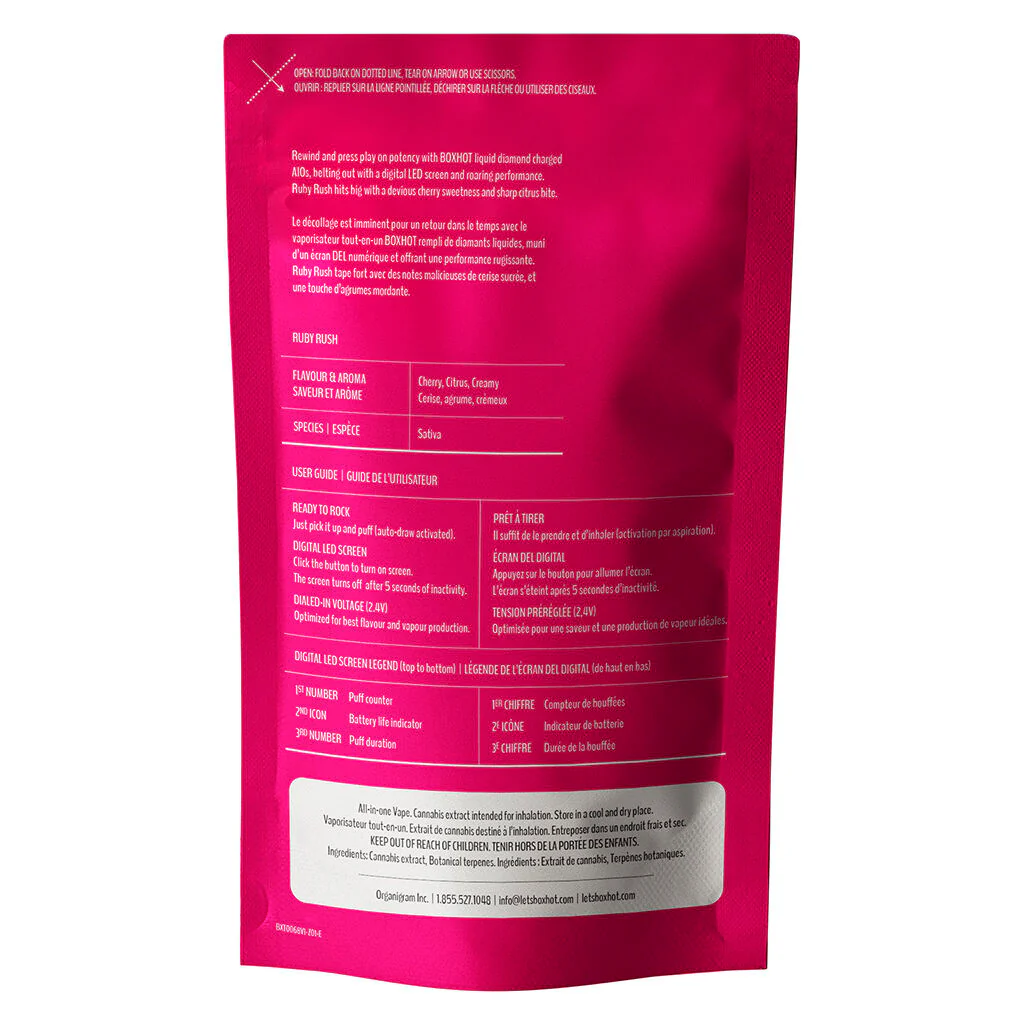 Ruby Rush Liquid Diamond Charged AIO Vape - Image 3