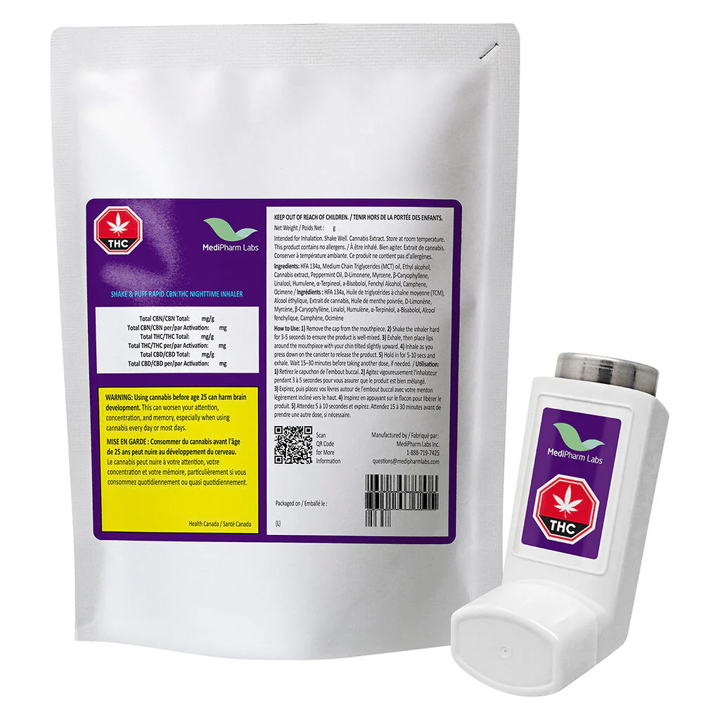 Shake & Puff Rapid CBN:THC Nighttime Inhaler - Image 4