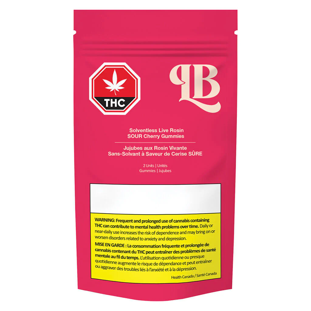 Solventless Live Rosin Sour Cherry Gummies - Image 2