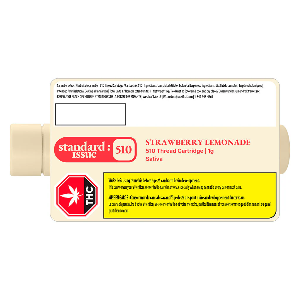 Strawberry Lemonade 510 Thread Vape Cartridge - Image 3