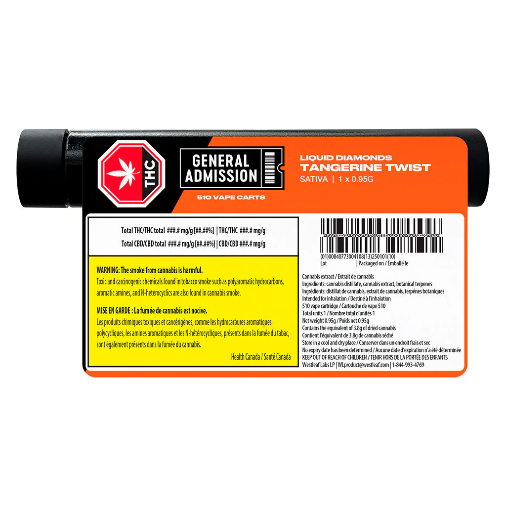 Tangerine Twist Sativa Liquid Diamond 510 Thread Cartridge - Image 3