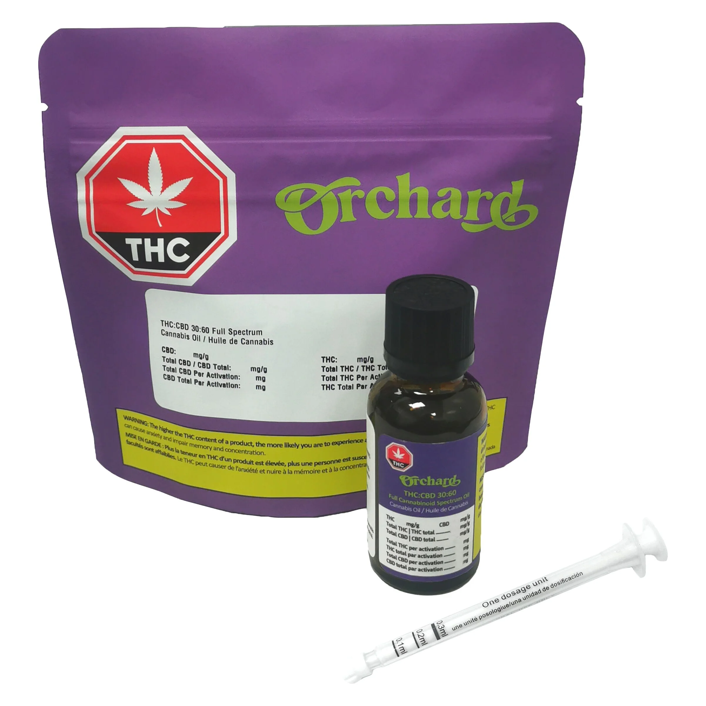 Huile à spectre complet de cannabinoïdes THC:CBD 30:60 - Image 6