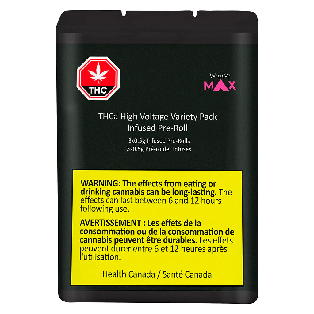 Paquet de variétés de préroulés infusés THCa High Voltage - Image 2