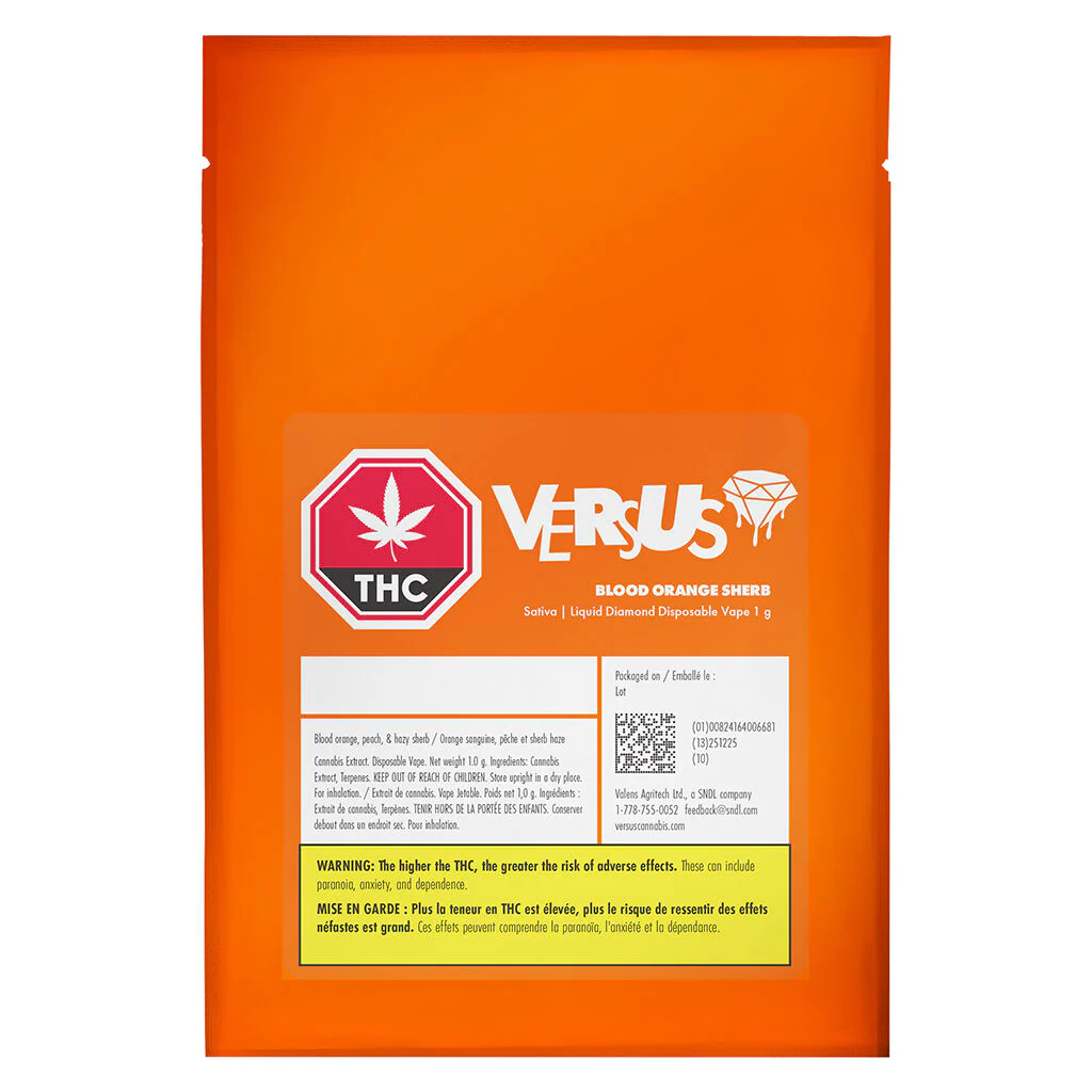 Vapoteuse jetable au diamant liquide Blood Orange Sherb - Image 2