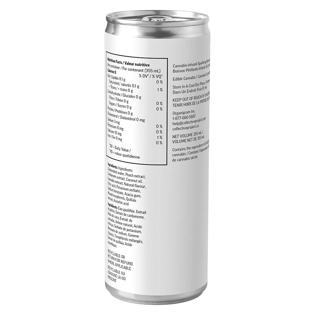 White Peach & Cardamom Sparkling Botanical Water - Image 2